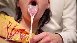 Pulsating Throatpie Mix Of, Sloppiest Sperm In Closed Mouth - Amatuer Lanreta