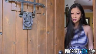 PropertySex - Real estate agent with monstrous natural titties mounts client