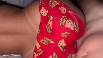 Schlong-hungry ex-wife goes to bed with short shorts to tease her man