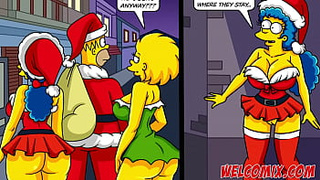 Christmas Present! Giving his ex-wife as a gift to beggars! The Simptoons, Simpsons Cartoon