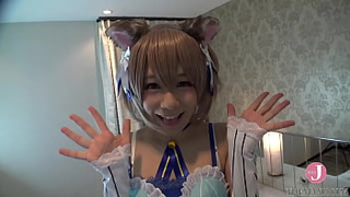 【Anime Cosplay】Cat ear holy knight costume, full of lust, begging for Nakadashi sex, 2 consecutive Nakadashi! Marie Konishi - Intro