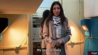 The guilty train conductor offered a premium service to the passenger - Anal and Cumwalk