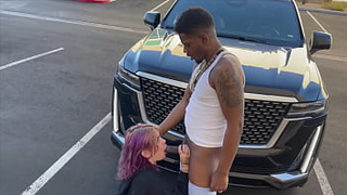 hood fucks picks up passenger mad at bf and fixes her problem