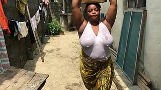 AT THE WELLSPRING, TRYING TO FETCH SOME WATER TO DO MY HOUSE CHORES. I BUMPED INTO MY NEIGHBOR WHO HAS BEEN WOOING ME IN THE COMPOUND. SEEING MY HUGE BOOBIES DANGLING, GOT ATTRACTED AND HAMMERED ME OUTDOOR