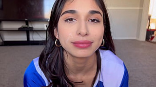 Dallas Cowboys Cheerleader Breasts Slapped Swallows Prick & Eats Jizz