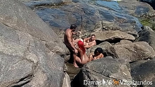 Naturists caught on the beach at an outdoor orgy - Myllena Rios - Leo Ogro - Asian Kalifa - Rafael capoeira: