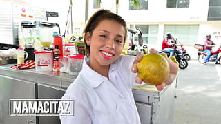 CARNEDELMERCADO - (Siarilin Martinez, Charles Gomez) - Thin Short Hair Hispanic Tries Porn For The First Time And Enjoys It