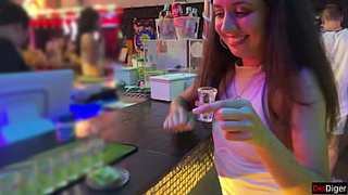 Picked up an escort near a nightclub and offered hard sex for money - Anal and Cums on on face