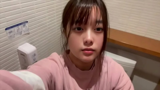 Today, a bitch gets excited masturbating even though there is someone peeing next to her, knowing that she shouldn't be doing it.