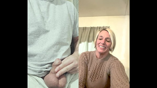 42yr cougar milf sees ballbusting for the first time