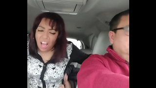 Being sexed by a stranger in the backseat of our car while the love of my life drives...