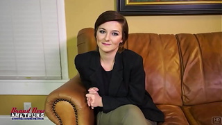 Short Haired Brunette Kylie Licks A Rod And Sucks The Facial!