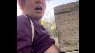 My naughty Easter - humiliation and bdsm orgasms in forest