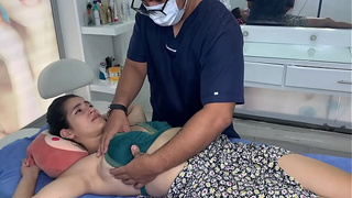 Consultation with the dermatologist ends in amatuer sex with a sweet MILF with giant breasts
