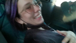 Oral sex and fucking with cream-pie in public service bus - BlakeProductions