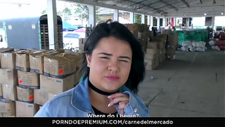 CARNE DEL MERCADO - Slutty Hispanic Newbie Poked Hard