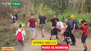 I TOOK two STRAIGHT FRIENDS TO FUCK MY BUTT IN PUBLIC, WHERE STUDS USUALLY GO FOR A WALK. WHILE EACH 1 TAKES A SPOT TO EAT MY BUTT, AN AUDIENCE OF DUDES WATCHES AND MASTURBATION.