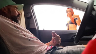 I stopped my car on the street and asked a fine ginger for directions and took my wang out!