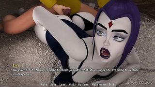 TeenTitans Ravin Anal Fuck and Cream-pie - kimmytoons