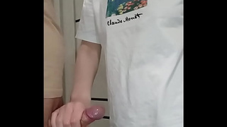 stepmom's friend jerked off my rod at a house party