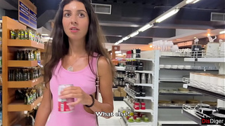 Cumwalk in Public Supermarket - Cumshot Bizarre Outdoor Oral sex