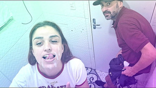 Girl mounts with a stranger in the bathroom of a bar!