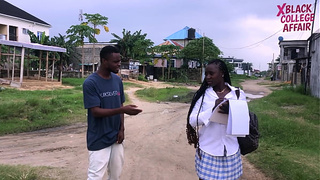 GHANA STREET FIANCE CONVINCED A SCHOOL LADY TO CHOOSE DARK MEAT OVER CLASS WORK. ENJOY IN 4K