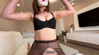 Banged A Ghost Chick On Halloween Mistaking Her For A Girl - Sliding Wet Vagina Rub - Torn Tights - Spunk On Face - English Subtitles