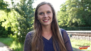 GERMAN SCOUT - Natural Whore Riddy with hairy Cunt get multiple Cums at Pick Up Casting