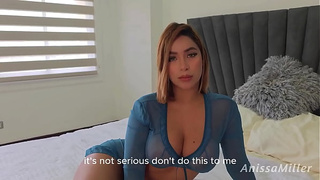 Anissamiller's girl mounts her stepbrother while talking on the phone with her cuck-old BF.