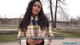 This gigantic behind big boobies Hispanic did not mind I had a cam! - Public Agent