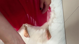 Double Cream-pie for Christmas - in a Chick's Cunt and After Spunk in Stepmom's Mouth - with English Subtitles