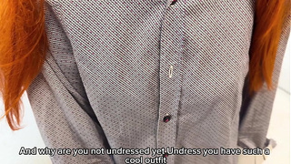 I Called a Bitch for Christmas and My Stepsister Came - I Slammed Her Tiny Cunt and Spunk on Her Behind - English Subtitles