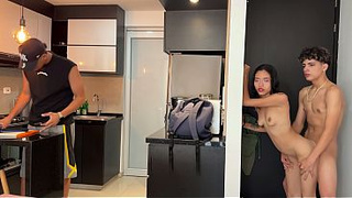 My neighbor is very horny and she seeks me out to fuck her hard in front of her cuckolded fiance.