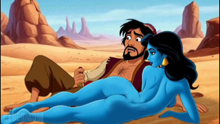 Aladdin and Princess Jasmine make Shameful Wishes to the Genie. Hentai Porn Parody.