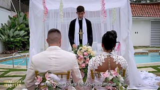The Martix Wedding Chapter IV - Mariana Mounts the Priest in a Bathroom After Getting Married