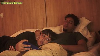 My stepsister notices my perverse intentions to fuck her throat and she lets me (we almost get caught)