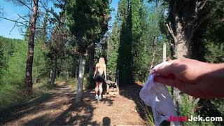 Spied on Whore Peeing in park then Risky Suck and Hammered her BEHIND JessiJek