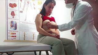 Gynecologist sticks finger in patient's asshole and mounts her!