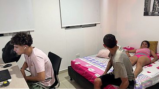 DON'T SPERM INSIDE ME, THE CUCK-OLD'S RIGHT THERE! My hubby gets distracted and my best friend mounts me really good.