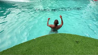 WE WENT SWIMMING AFTER A LONG WEEK ON SET SHOOTING