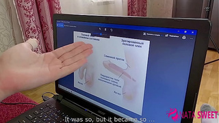 Cute Skank See And Lick Dong For The First Time! Surprise Cums on Cum-shot! - Nata Hot