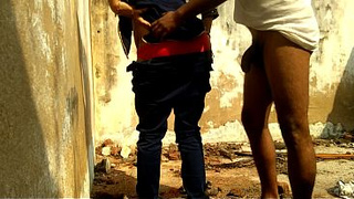 I saw my friend's stepmother peeing in the woods and then drilled her in the doggy style.