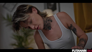 Tomboy Lesbians Futa Sexfight - Wrestling Prison Tattoo Sluts Having Horny Fun with JIZZ Play