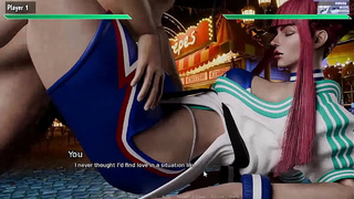 All Mannon sex scenes 3D Street Fighter Parody Cartoon game part2