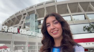 Horny Football Player Catches a Fan Near the Stadium to Have Sex