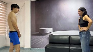 I was exercising and my stunning wifey came to help me with some private lessons and she invited me to have sweet sex