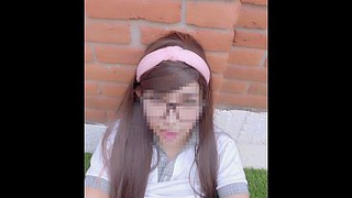 Skipped Class to Get Pounded and Received Blowjobs from a Classmate! Mexican Gets Excited in the Courtyard!