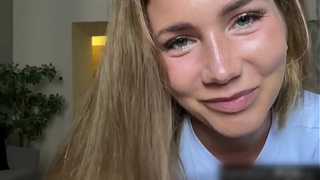 Sweet Russian babe Slut loves to play with enormous rod