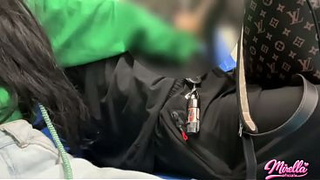 She couldn't stand seeing my erection and gave me a oral sex on the São Paulo subway.